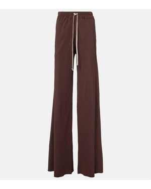 Rick Owens Dietrich Drawstring Crepe Cady Straight Trousers - Purple