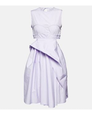 Cecilie Bahnsen Seero Cutout Cotton Minidress - Purple