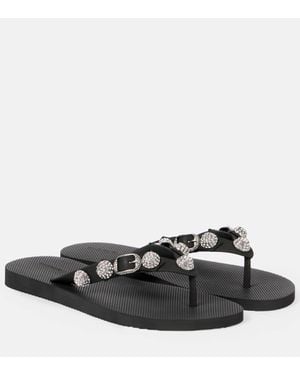 Balenciaga Sandalen Mit Kristallen - Schwarz