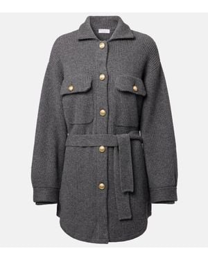Brunello Cucinelli Cardigan Aus Wolle, Kaschmir Und Seide - Grau