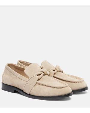 Bottega Veneta Loafers Astaire Aus Veloursleder - Natur