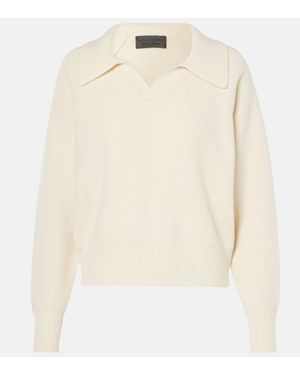 Nili Lotan Selena Wool Polo Jumper - Natural