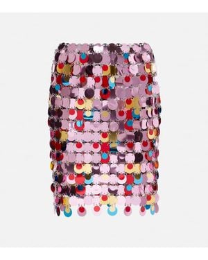 Rabanne Sequined Miniskirt - White