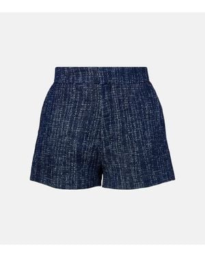 FRAME Shorts Aus Baumwoll-Tweed - Blau