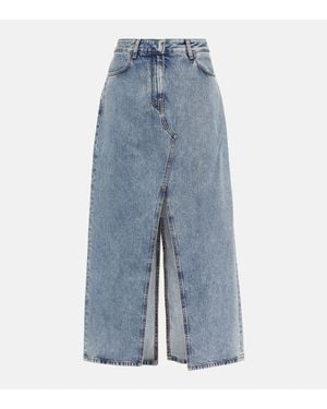 Givenchy Denim Maxi Skirt - Blue