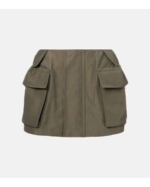 Sacai Shorts Aus Einem Baumwollgemisch - Grün