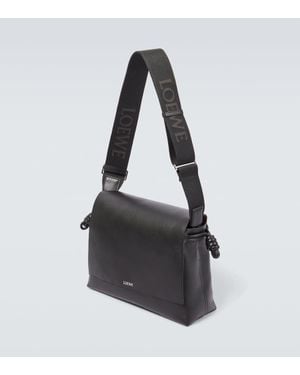 Loewe Messenger Bag Flamenco Aus Leder - Schwarz