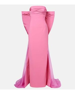 Carolina Herrera Bow-Detail Strapless Crepe Gown - Pink