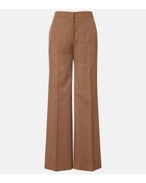 FFORME Weite High-Rise-Hose Agel Aus Schurwolle - Braun