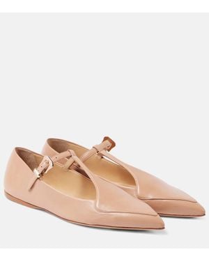Gabriela Hearst Ballerinas Liv Aus Leder - Natur