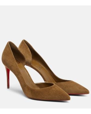 Christian Louboutin Salones Iriza 85 De Ante - Marrón