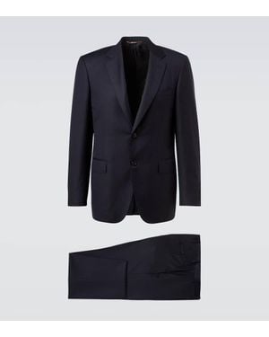 Canali Pinstripe Wool Suit - Blue