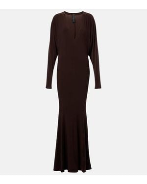 Norma Kamali Robe Aus Jersey - Braun