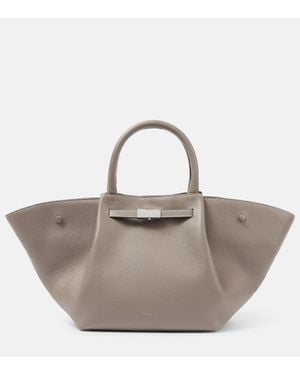 DeMellier London New York Midi Leather Tote Bag - Grey