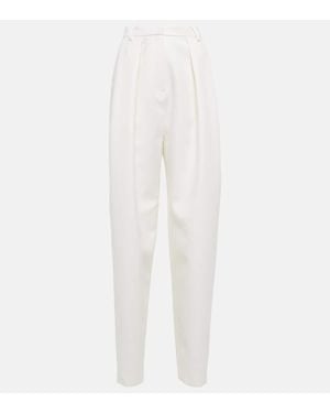 Magda Butrym Silk And Wool Tapered Pants - White