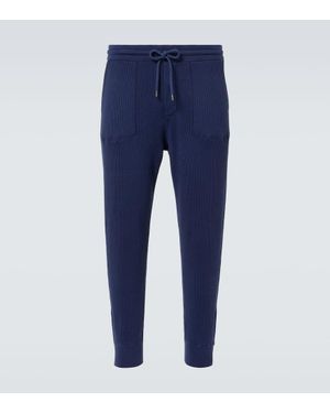 Brunello Cucinelli Jogginghose Aus Baumwoll-Jersey - Blau