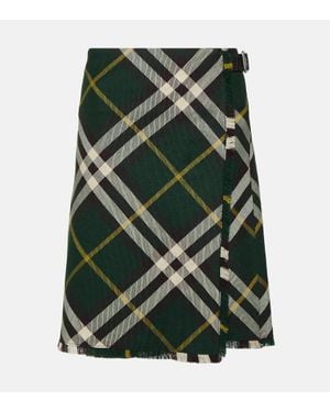 【関税&送料込】Burberry Check-P Attern Kilt Burberry Check-P'Attern Kilt in Black | Lyst