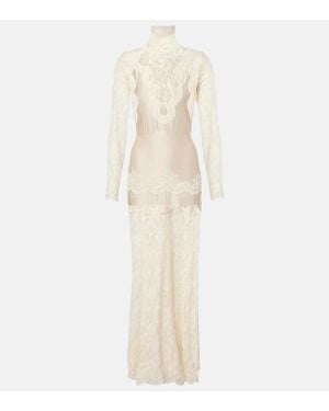 Rabanne Lace-Trimmed Maxi Dress - White