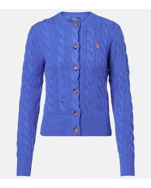 Polo Ralph Lauren Wool And Cashmere Cardigan - Blue