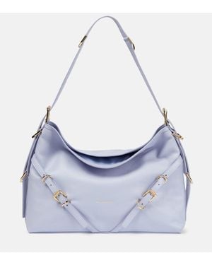 Givenchy Schultertasche Voyou Medium Aus Leder - Blau