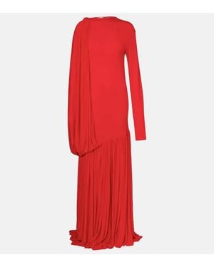 Calvin Klein Sara Draped Jersey Gown - Red