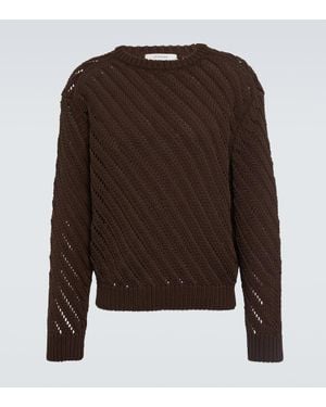 Lemaire Pullover Openwork Aus Einem Baumwollgemisch - Braun