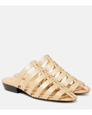 Loro Piana Slippers Kaede Aus Leder - Natur