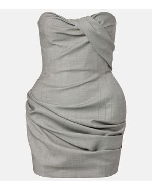 Magda Butrym Minikleid Aus Wolle - Grau
