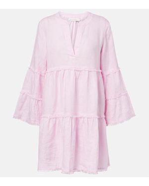 Heidi Klein Cafetan Baie De Cassis En Lin - Rose