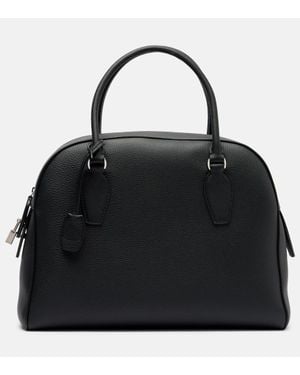 The Row India 12 Leather Tote Bag - Black