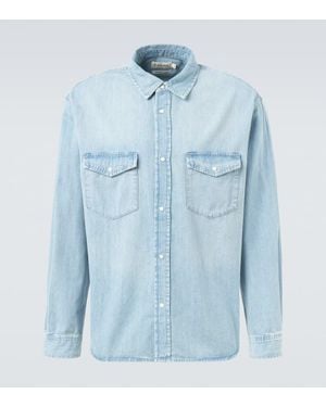 FRAME Chemise Western En Jean - Bleu