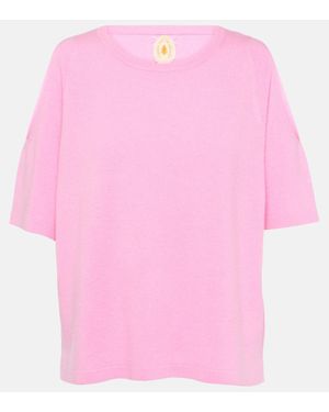 Jardin Des Orangers Cutout Wool And Cashmere Top - Pink