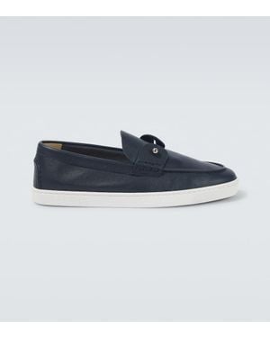 Christian Louboutin Nauticos Chambeliboat De Piel - Azul