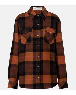 God's True Cashmere Checked Cashmere Shirt - Brown