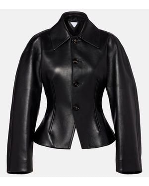 Bottega Veneta Veste En Cuir - Noir