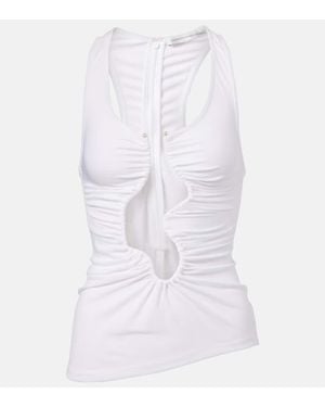 Christopher Esber Salacia Cutout Ruched Tank Top - White
