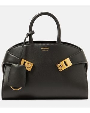 Ferragamo Tote Hug Mini Aus Leder - Schwarz