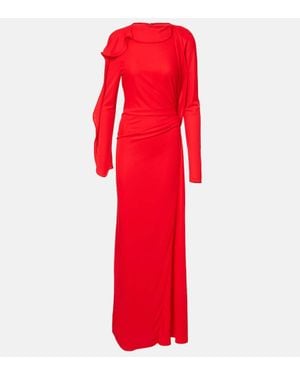 Victoria Beckham Draped Maxi Dress - Red