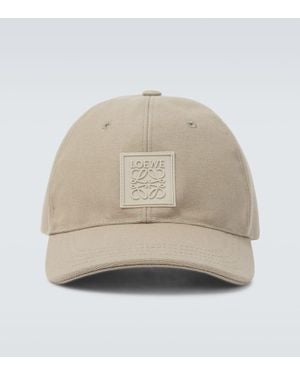 Loewe Anagram Cotton Canvas Baseball Cap - Natural