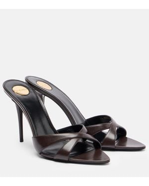 Saint Laurent Pantoletten Kirat 95 Aus Leder - Schwarz