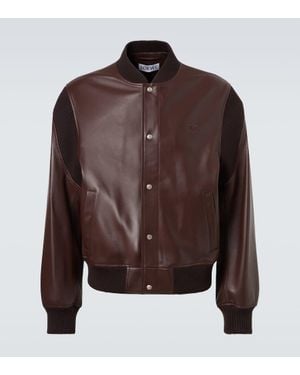 Loewe Bomberjacke Anagram Aus Leder - Braun