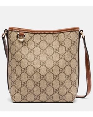 Gucci Gg Emblem Small Bucket Bag - Metallic