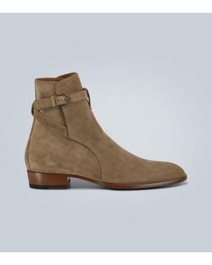Saint Laurent BOOTS SUEDE WYATT JODHPUR - Braun