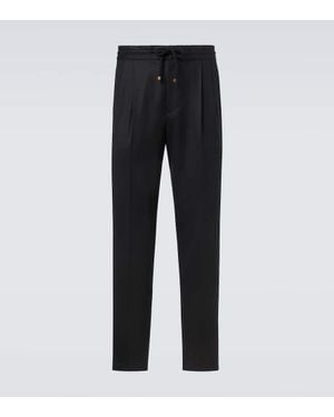 Brunello Cucinelli Hose Aus Schurwolle - Schwarz