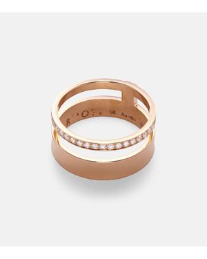 Repossi Anillo Berbere Module De Oro Rosa De 18 Ct Con Diamantes - Metálico