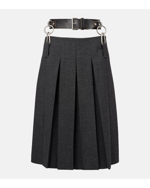 スカート PRADA FW25 Dark grey wool skirt (P107ZSOOOC2O F0480) Anthracite Gray Wool skirt | PRADA