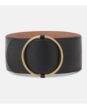 Alaïa Guertel Ring Aus Leder - Schwarz
