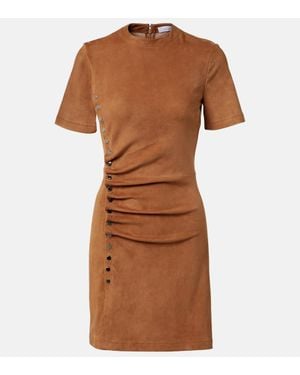Rabanne Suede Minidress - Brown