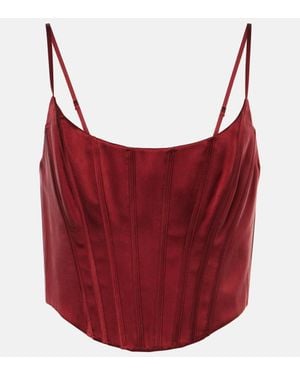 Zimmermann Silk Corset - Red