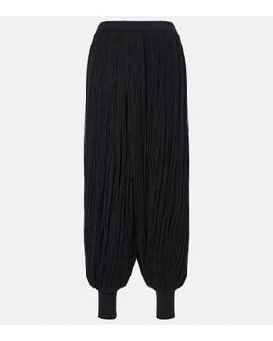 Alaïa Fringed Wool Balloon Pants - Black
